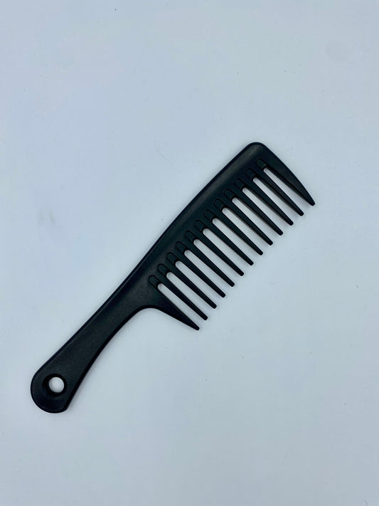 WIDE TOOTH COMB WITH HANDGRIP