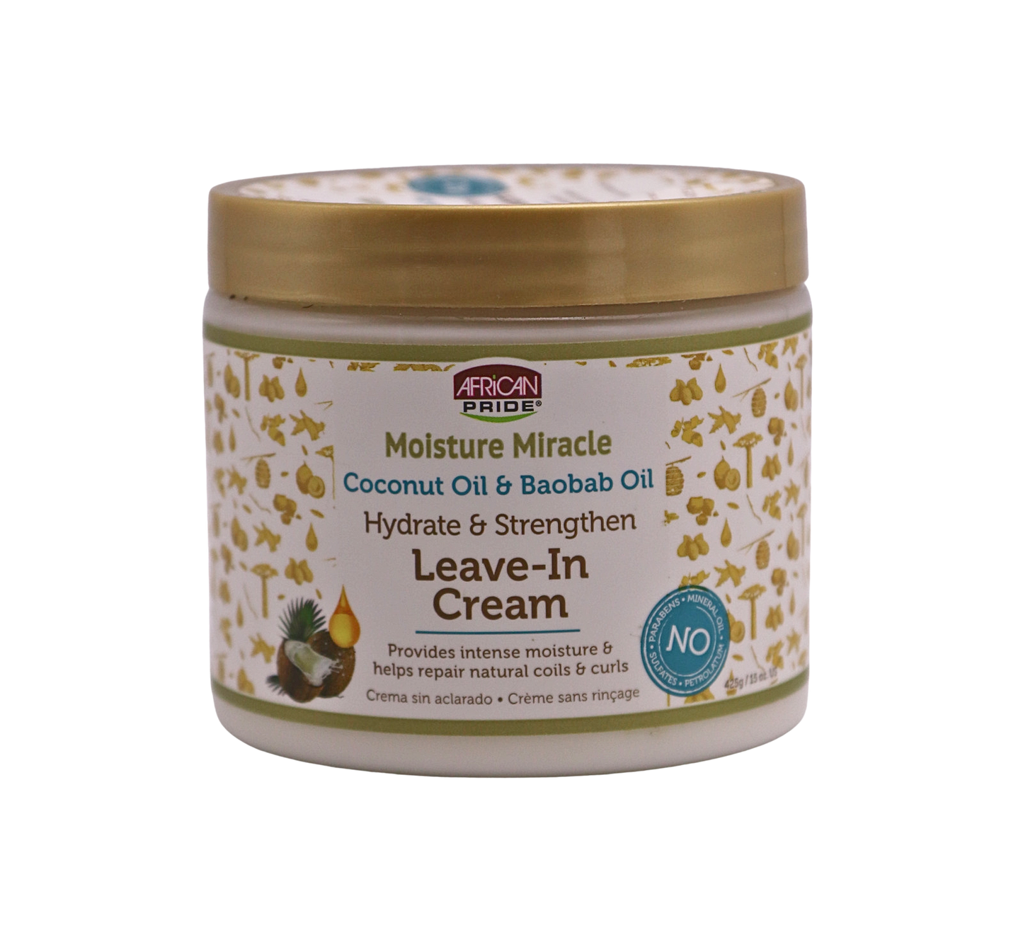 Moisture Miracle Coconut Oil & Baobab Oil Hydrate & Strengthen  LEAVE-IN CREAM